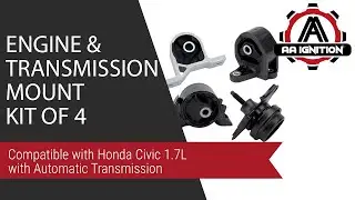 Engine and Transmission Mount Set of 4 - Fits Honda Civic 1.7L with Automatic Transmission