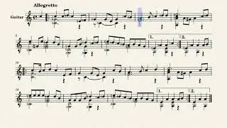 Farewell to Nova Scotia, Canadian folk song (guitar sheet music)