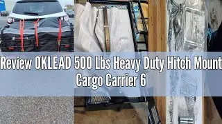 Review OKLEAD 500 Lbs Heavy Duty Hitch Mount Cargo Carrier 60