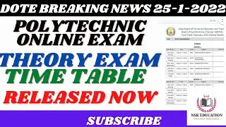 🔴 BOARD THEORY ONLINE EXAM FEB 2022 TIME TABLE RELEASED NOW | #POLYTECHNIC #DOTE #DIPLOMA #TNDTE
