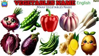 Learn Vegetables Name in English for Kids 🥕🥔 | 12 Popular Vegetables with Colorful Pictures | Part 3