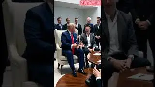 Leaders Trump and Elon Musk are sitting on chairs and talking #ai #technology #putin #trump #shorts