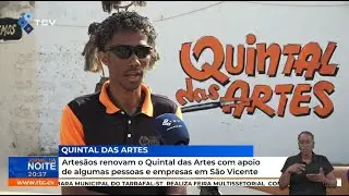 Artes&atilde;os renovam o Quintal das Artes com apoio de algumas pessoas e empresas em S&atilde;o Vicente