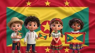 🇬🇩 Grenada Kids Anthem | &ldquo;Hail Grenada&rdquo; | Kids Flags Learning | Grenada History & Facts