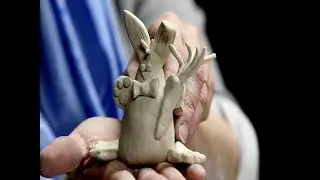 Видеоурок лепки кролика из глины