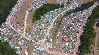 Ozora Festival 2024 - Drone Flight Wednesday, Part3, SouthCamps Entrance WestCamps Pumpui