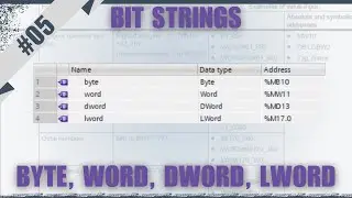 Bit Strings no TIA Portal – Trabalhando com BYTE, WORD, DWORD e LWORD