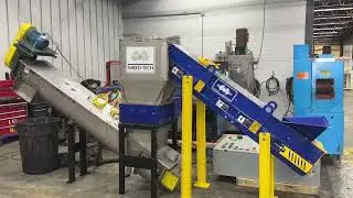 Shredtech Dual Shaft Shredder Model ST10E With Conveyer and De-Watering Conveyor