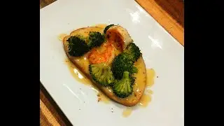 Open Faced Shrimp and Broccoli Grilled Cheese Sandwich
