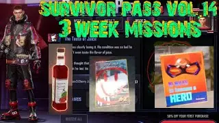 new state mobile: Survivor Pass vol.14🥰,3 week, all locations 😊 миссии 3 недели 🤩локации