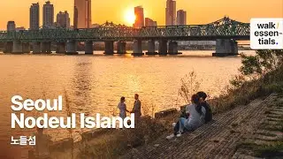 Amazing Sunset Walk at Nodeul Island 🌇 4K ( Seoul, Korea ) 노들섬
