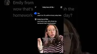 AI of the girl who&rsquo;s only using you for homework #ai #chatbot