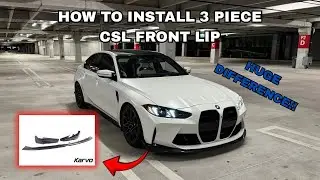 How to Install 3 Piece Front Lip CSL/V Style - G80 M3 & G82 M4