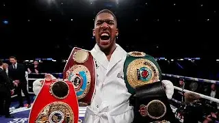 British heavyweight Anthony Joshua takes WBO title.