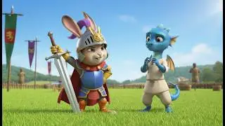 Bunny Knight Tries to Teach Bravery 🐰⚔️ | Spark the Shy Dragon Kids Story