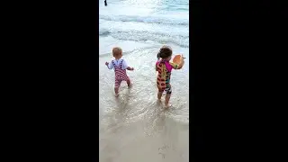 Kids love swimming in the sea