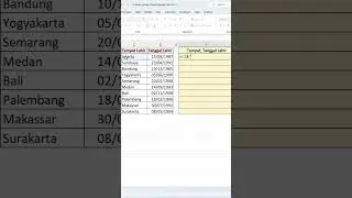 Menggabung data Tempat Tanggal Lahir di Excel supaya hasil tanggalnya tidak berubah #trikexcel