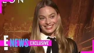 Margot Robbie REACTS to Kissing Brad Pitt - EXCLUSIVE | E! News