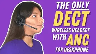 Poly Savi 8220 - The Only DECT Wireless Headset with ANC For Deskphone