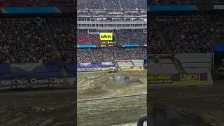 Megalodon backflip FAIL! 🦈 🦈 🦈 #monsterjam #monstertruck #crash #flip #megalodon #shorts