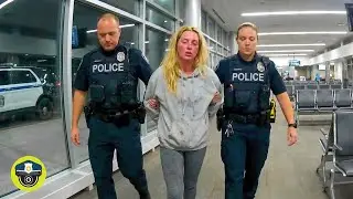 Psycho Karen Loses It After Being Denied Boarding at Airport | Karen Instant Karma
