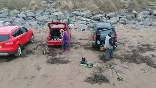 Metal Detecting Drone On The Beach