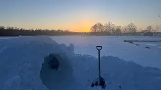 Igloo with a fireplace (extreme home makeover)