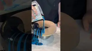Stripe Effect-Mirror glaze entremet