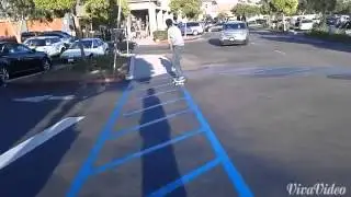 Town Center Skating on Benches + Treflips