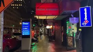 ⁴ᴷ⁶⁰ Rainy Night in New York City | Walking from The Oculus to SoHo