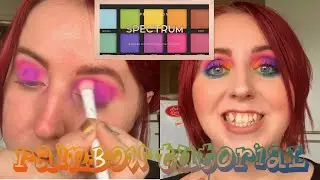 RAINBOW EYESHADOW TUTORIAL | Profusion Spectrum Palette