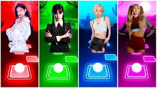 Jennie Solo vs Lady Gaga - Bloody Mary vs Rose Bruno Mars - Apt vs Lisa - Money| Tiles Hop Edm Rush!