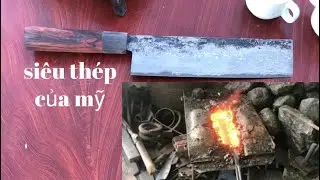 rèn dao từ siêu thép damacus nhập khẩu mỹ(zalo 0379929553)