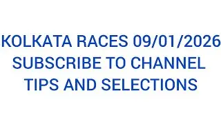 KOLKATA RACES TIPS AND SELECTIONS 09/01/2026 