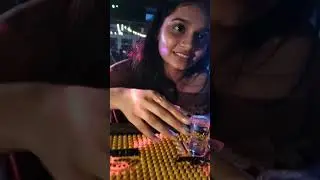 She tried to drink tequila fire shot but she can't
