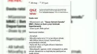 DIQQET...Deste reisi vezifesine Isci axtarilir