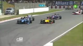 Grosjean Triple Overtake Grand Prix Spain GP2 2011