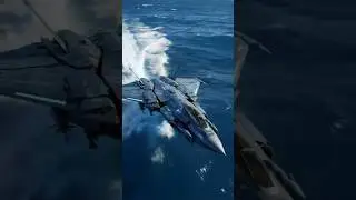 Futuristic Warship Jet | Sci-Fi Transformable Aircraft on Ocean