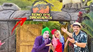 LEVAMOS A ARLEQUINA E CORINGA NO MAIOR PARQUE DOS DINOSSAUROS E FOI MUITO EMOCIONANTE! @sundownpark3787