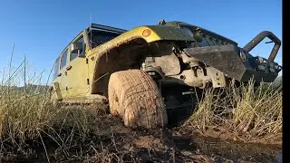 One Stuck Jeep! #jeep #stuck #mud #lake #recovery #f250 #winch #offroadrecovery @Rhino USA