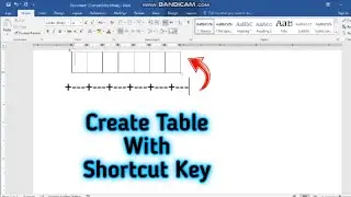 How to Create a Table With Shortcut Key in Ms Word | Ms Word Tutorial For Beginners