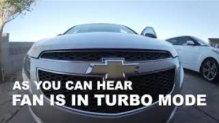 FIXING OF RADIATOR FAN FULL BLAST IN A CHEVY CRUZE 2012 THERMOSTAT REPLACEMENT