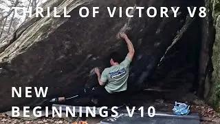 Thrill of Victory V8 and New Beginnings V10 - Farley Bouldering