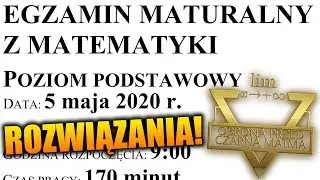 Matura Matematyka Podstawowa Maj 2020 - Odpowiedzi (Zapis Live)