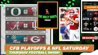 CFB Playoff Recap - Miami, Oregon, Indiana are WAGONS + NFL Saturday! 📱