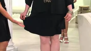Susan Graver Liquid Knit 8 Gore Pull-On Skort with Leah Williams