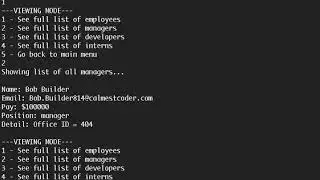 Employment Management System Demo (Python)