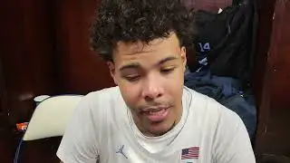 UNC's Puff Johnson and Leaky Black after the Tar Heels' win over Boston College