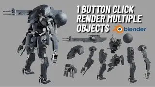 How to render multiple objects with 1 button in Blender