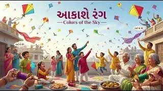 આકાશે રંગ — ઉત્તરાયણ ગીત  _ “Colors of the Sky – Uttarayan Song”